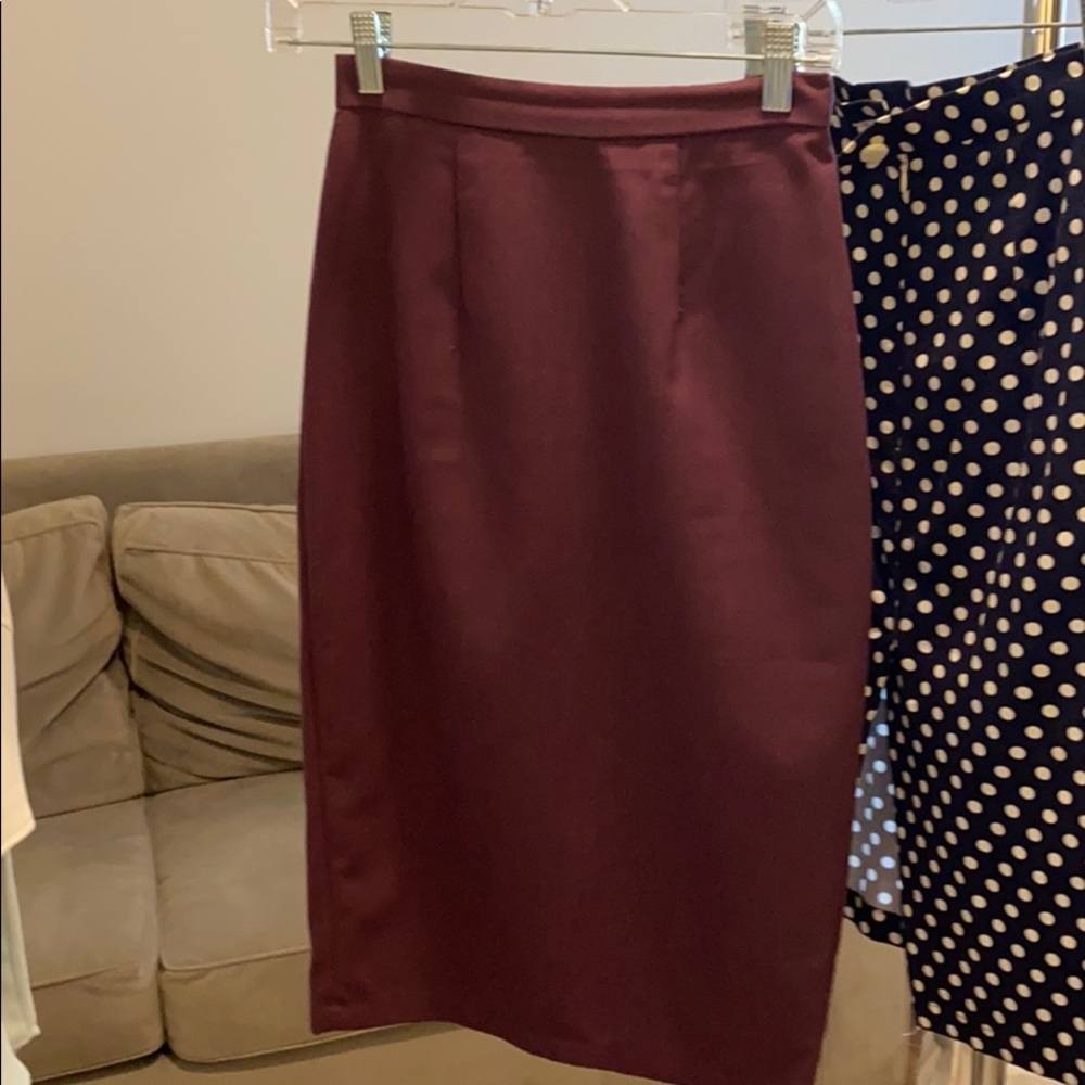 Bettie Page Plum / Purple pencil skirt